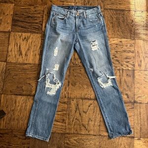 J CREW | Women’s distressed vintage straight jeans size 24 100% cotton!!